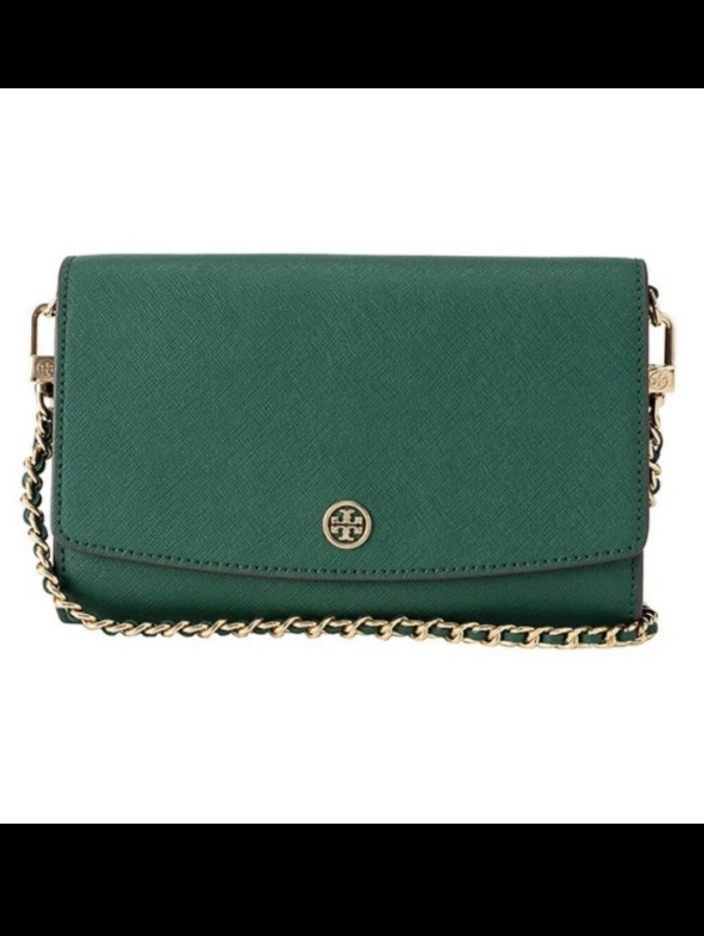 Tory Burch-Robinson Chain Wallet Crossbody (Malachite Green 💚)